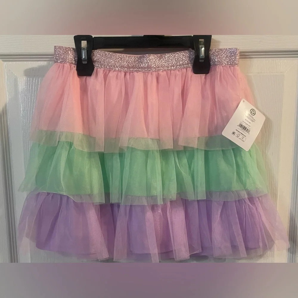 Way To Celebrate Easter Tutu‎ Skirt XL 14-16 Pastel Tiered Mesh NWT